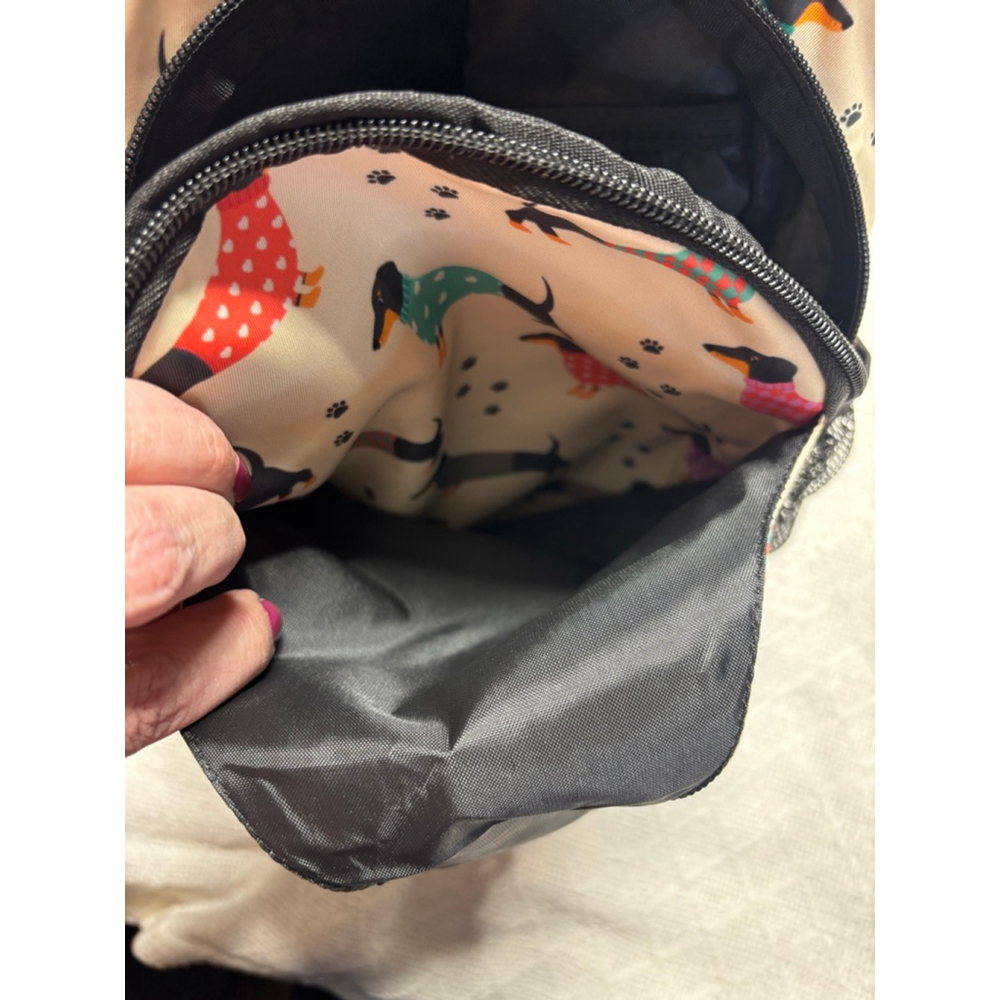 Cream Dachshund Print Sling Bag - Women - Picture 7 of 9